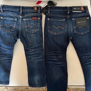 2 pair, 7 for all Mankind toddler jeans